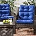 Greendale Home Fashions Outdoor High Back Chair Cushion (set of 2), Marine