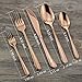 Silverware Set, DEALIGHT 20-Piece Flatware, Rose Gold Heavy-Duty Cutlery made by 18/10 Stainless Steel, Eating Utensils Include Knife Fork Spoon, for 4 People
