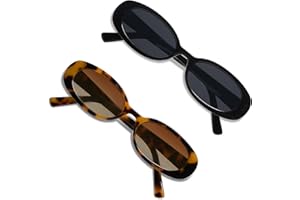 VANLINKER Polarized Retro Oval Sunglasses for Women and Men Small 90s Style VL9580