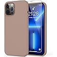 DEENAKIN Compatible with iPhone 13 Pro Max Case with Screen Protector,Soft Flexible Silicone Gel Rubber Bumper Cover,Slim Fit Shockproof Protective Phone Case for Women Girls 6.7" Light Brown