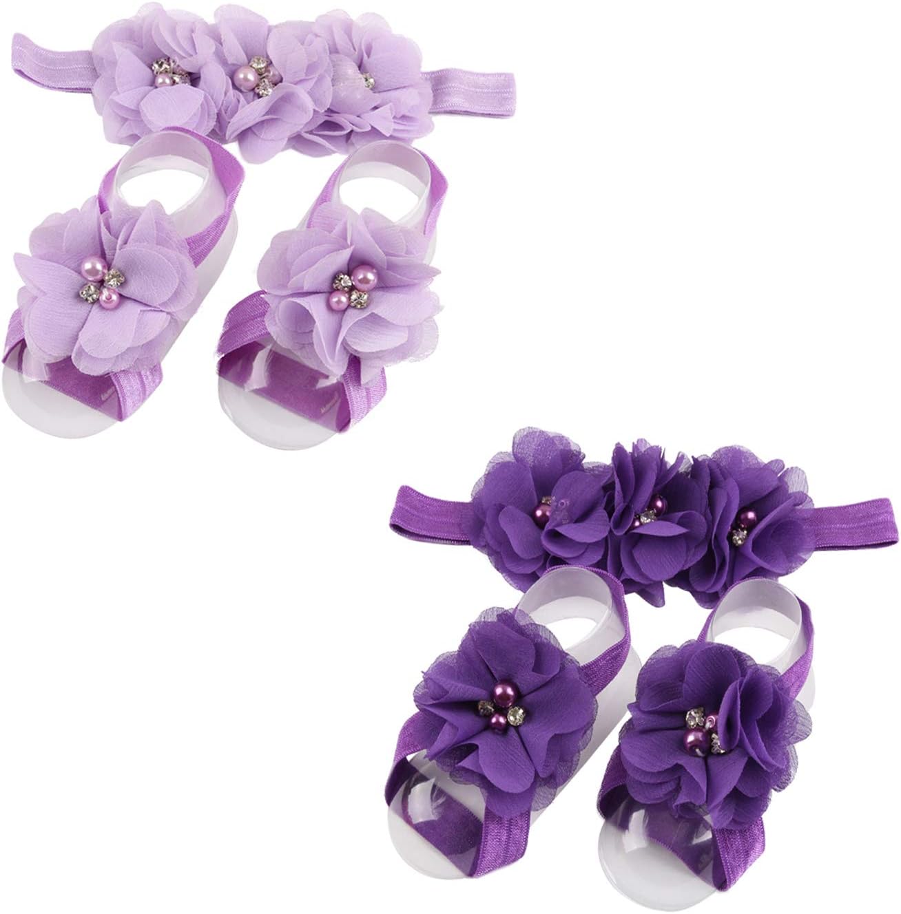 Baby Girl Foot Flower + Headband