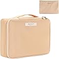 Travel Makeup Bag Cosmetic Bag Makeup Bag Toiletry bag for women and men (Beige)