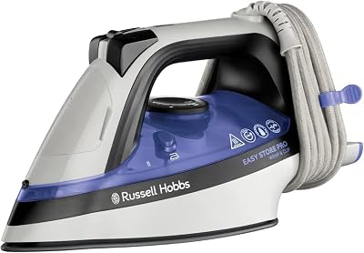 Russell Hobbs Easy Store Pro Steam Iron 2400W, 180g Boost, Ceramic Soleplate