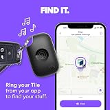 Life360 Tile Pro Bluetooth Tracker Key Finder iOS Android 500 feet IP68 Black view 3