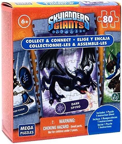 Mega Puzzles Skylanders Giants 80 Piece Puzzle Dark Spyro