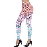 Ndoobiy Printed Leggings Basic Workout Yoga Pants Buttery Smooth Womens Leggings