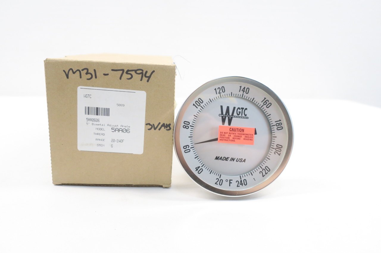 Wgtc 5aa06 Thermometer 20 240f 5in D585543 Amazon Com Industrial