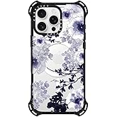 CASETiFY Bounce Case for iPhone 16 Pro Max [Shockproof / 21.3 ft. 6X Military Grade Drop Protection/Compatible with Magsafe] - Blue Spring - Clear Black