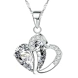 KATGI Fashion Austrian Crystals Heart Shape Pendant