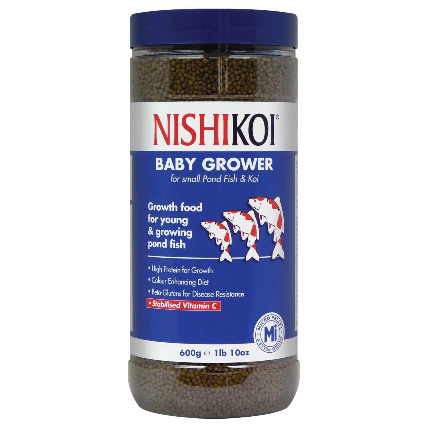 Nishikoi Baby Grower Pond Fish Food Pellets (600g - Growth)