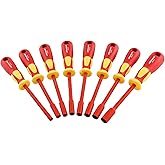 8 Piece Insulated Metric Nut Driver Set, VDE Certified to 1,000V, Electrical Tool Set