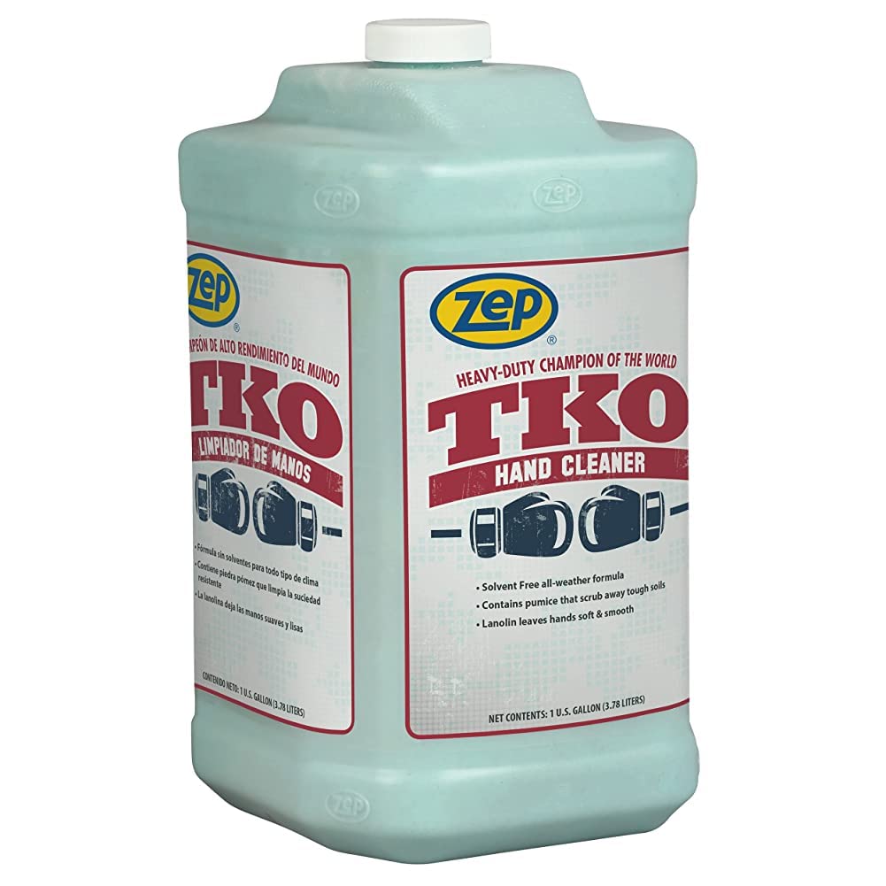 Zep Heavy-Duty TKO Industrial Hand Cleaner - 1 Gallon (Case of 4) - 1049524 - For Industrial Professionals Such As Mechanics, Four Pumps Included