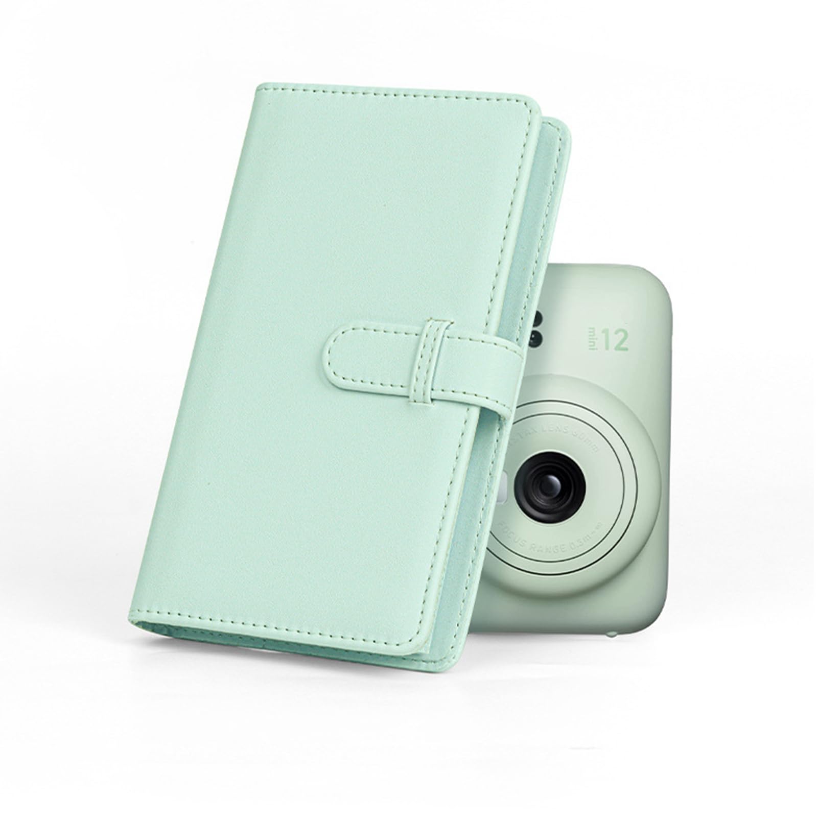 Mini Photo Album 108 Pockets for 3inch Film Photo Photo Box Card Holder Instant Camera Accessories for FUJI FILM mini 12 11, for Movie Tickets Business Cards (Mint Green)