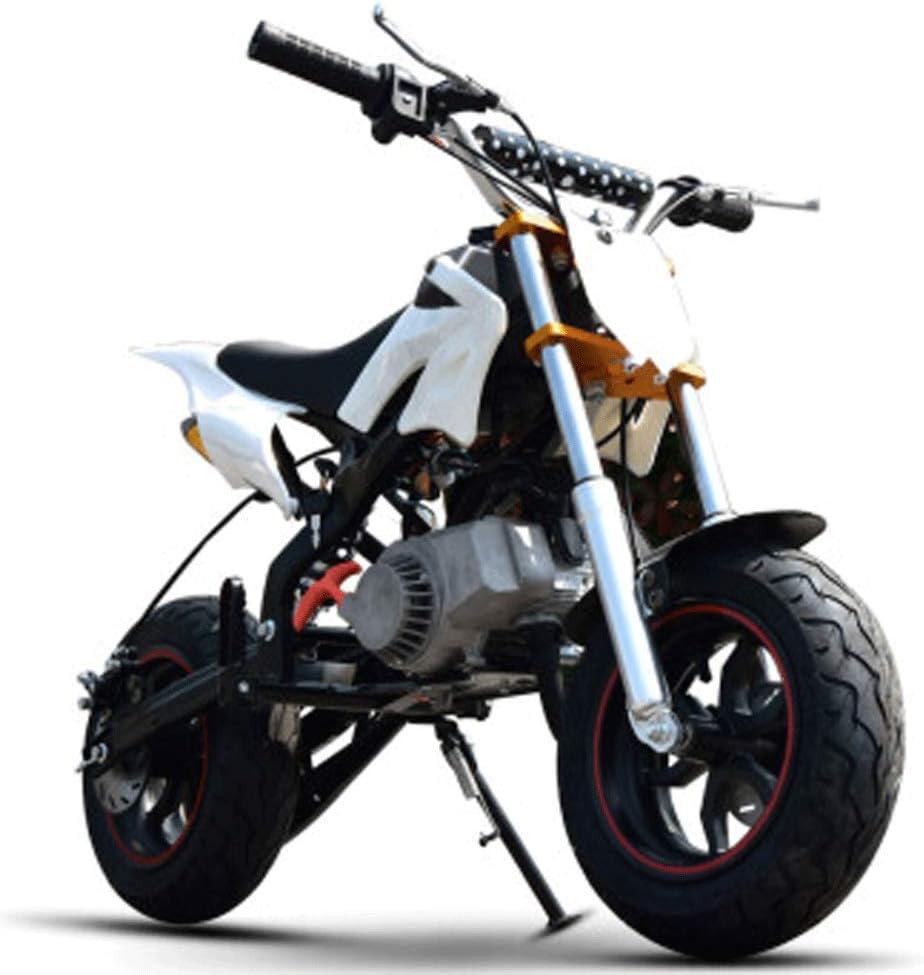 90GJ Motocross Gasoline 2 Stroke 49cc Adult Children Small Mountain Bike Fuel Small Motorcycle White