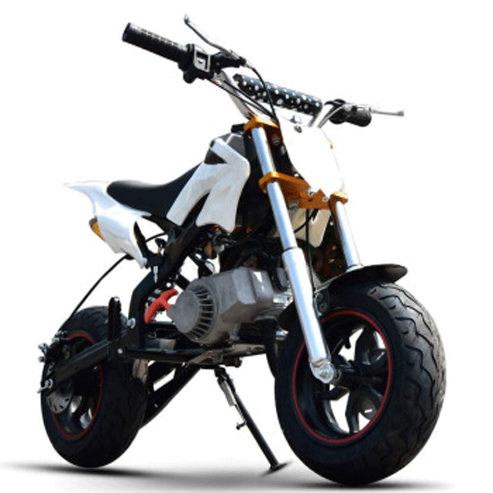 90GJ Motocross Gasoline 2 Stroke 49cc Adult Children Small Mountain Bike Fuel Small Motorcycle White