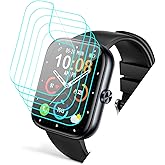 Futanwei [5 Pack] for MFVLP Smart Watch D16 Screen Protector 1.83" HD Clear Soft PET Film [Case Friendly][Anti-Scratch][Anti-Fingerprint][Bubble Free] Screen Protector for MFVLP D16 Smartwatch