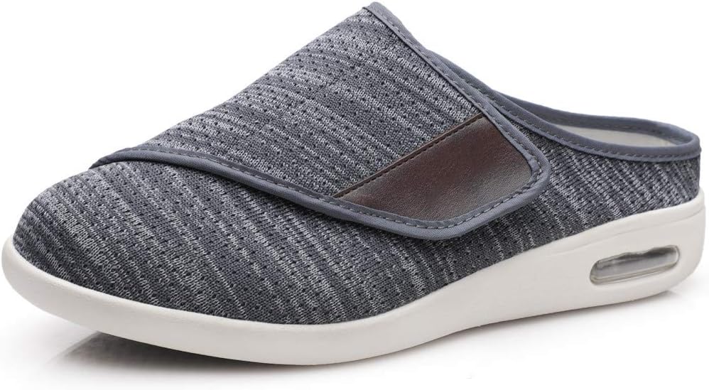 DENACARE Men's Wide Width Slipper with Adjustable Closure Lightweight