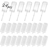 Csdtylh 24 Pack Cake Push Pop Containers with Lids, Muti-purpose Push Pop Cake Containers, Reusable Plastic Cake Push-up Pop Shooter for Cupcake, Confetti, Homemade Ice Cream,Desserts