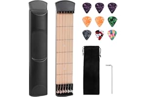 COOLOOK Pocket Guitar Practice Neck, 6 Fret Portable Guitar Chord Practice Tool for Beginner