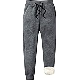 ZGZZ7 Men's Winter Warm Fleece Pants Sherpa Lined Sweatpants Active Thermal Running Joggers Pants