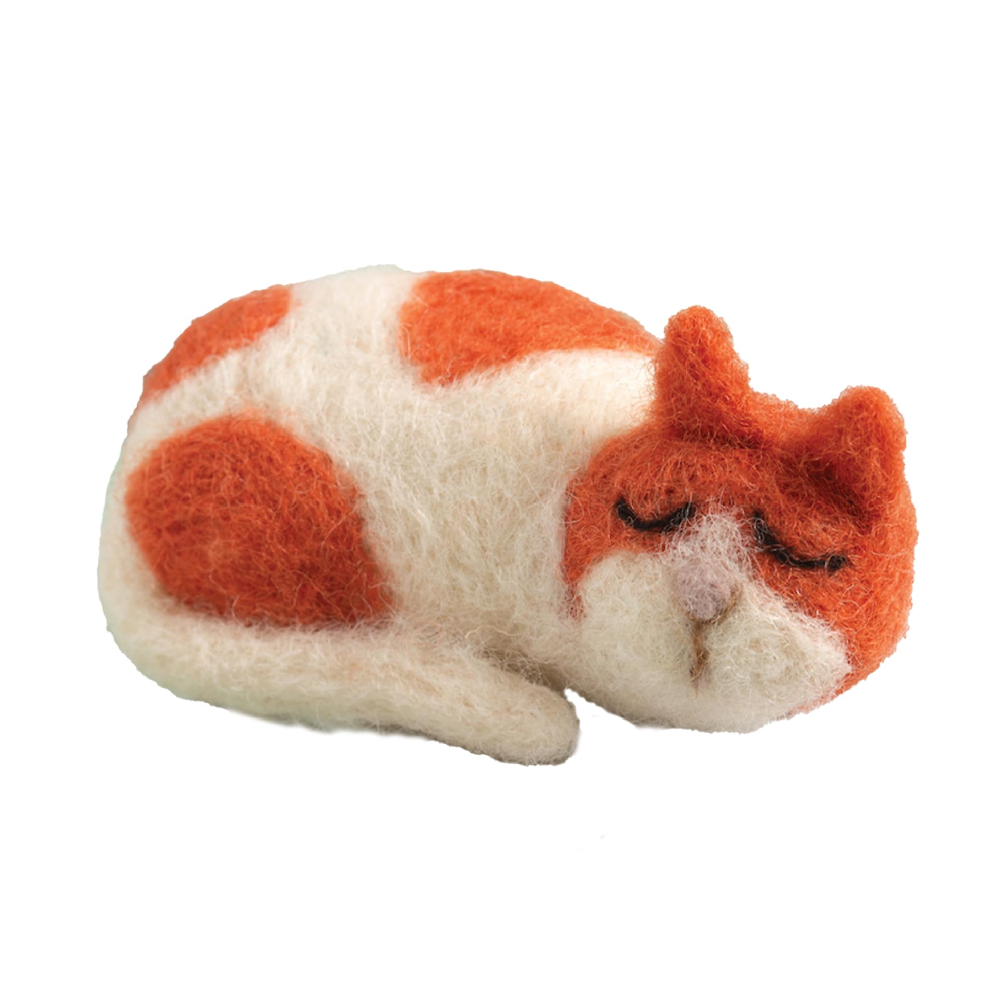 Hawthorn Handmade Cat Brooch Needle Felting Kit - Needle Felting Craft Kits for Adults UK, Includes Felting Wool, Needles, Brooch Back & Instructions. Great for Adult Craft Gifts - Approx 6cm Long