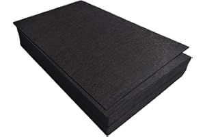 Jtnohx Stiff Felt Sheets, 32 Pcs Felt Fabric, 7"×11.3" Color Felt for Crafts, Craft Felt Square for Sewing (Black)