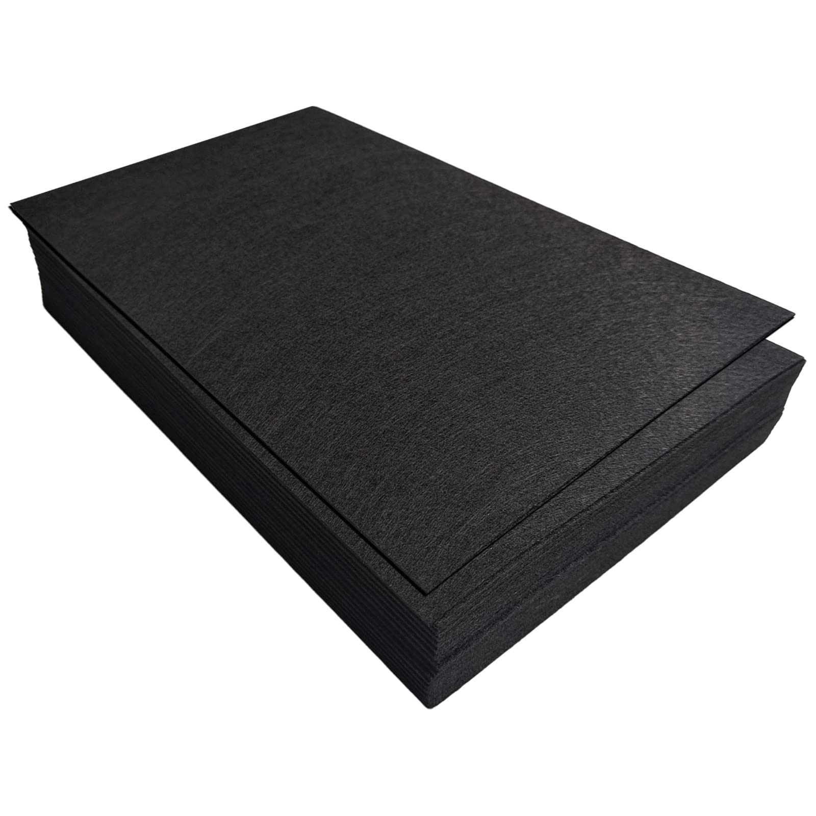 Jtnohx Stiff Felt Sheets, 32 Pcs Felt Fabric for Crafts, 17.78×28.7cm Colour Fabric Square for Art and Craft DIY Supplies(Black) — image 1