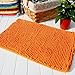 Hughapy Chenille Bathroom Rug Non Slip Bath Mat Extra Soft and Absorbent Shaggy Rugs Plush Carpet Mats for Bathroom Living Room (Orange, 23.6x15.7 inch)