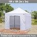 ABCCANOPY Ez Pop up Canopy Tent with Awning and Sidewalls 10x10 Market -Series, Ivory