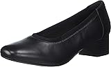 Clarks Womens Chartli Fame Pump, Black Leather,7