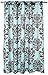 Carnation Home Fashions EZ-ON Beacon Hill Polyester Shower Curtain, Chocolate on Spa Blue 70 x 72