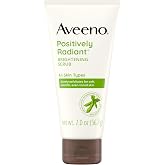 Aveeno Positively Radiant Exfoliating Daily Facial Scrub, 2 oz | Skin Brightening, Moisture-Rich Soy Extract, Helps Improve Skin Tone &amp; Texture, Oil-&amp; Soap-Free, Hypoallergenic, Travel Size