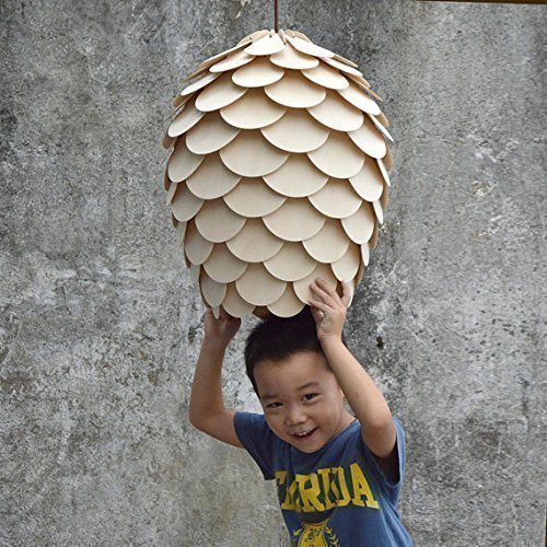 Handmad New Pine Cone Hanging 1-Light Pendant Lamp, hanging lamp,wooden lamp, decorative ceiling lamp, fixtures
