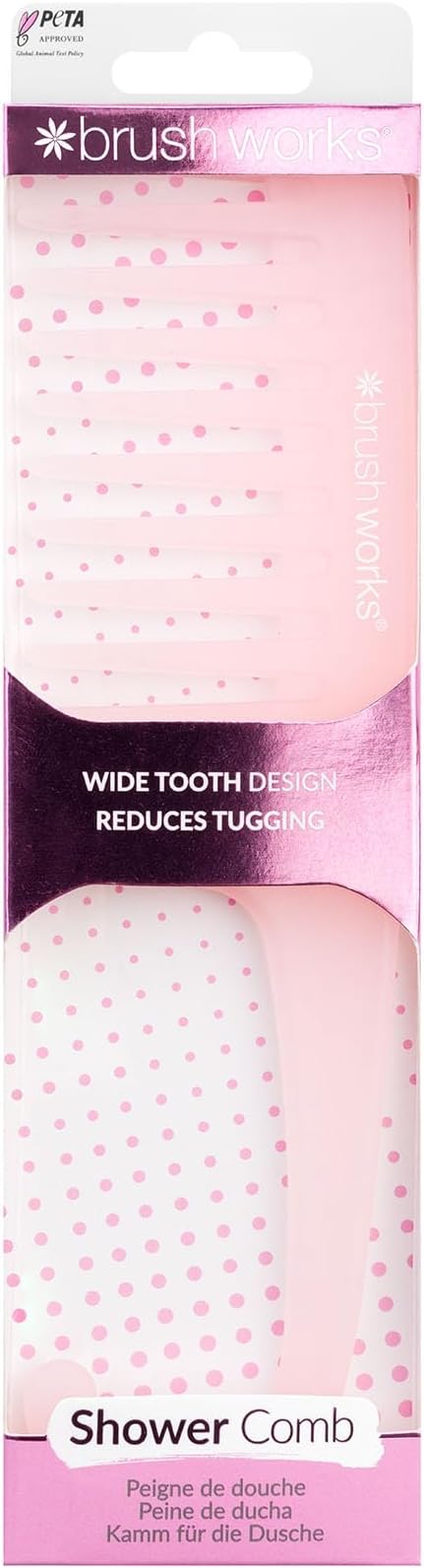 Invogue Brushworks Shower Comb Wide Tooth Detangler Wet Dry Hair Conditioner