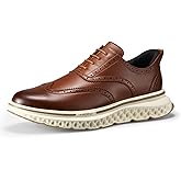 HEEZ Men's Dress Sneakers, Casual Dress Shoes for Men Comfortable, Wingtip Oxford for Business Office