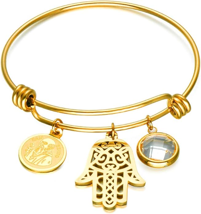 Nouveau Charme Mauvais Œil En Acier Inoxydable Hommes Bracelets Femme