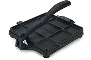 ZENCA Square Tortilla Press – 8x8 Cast Iron Flatbread Maker Pre-Seasoned with Vegetable Oil – Heavy-Duty Tortilla, Roti & Are