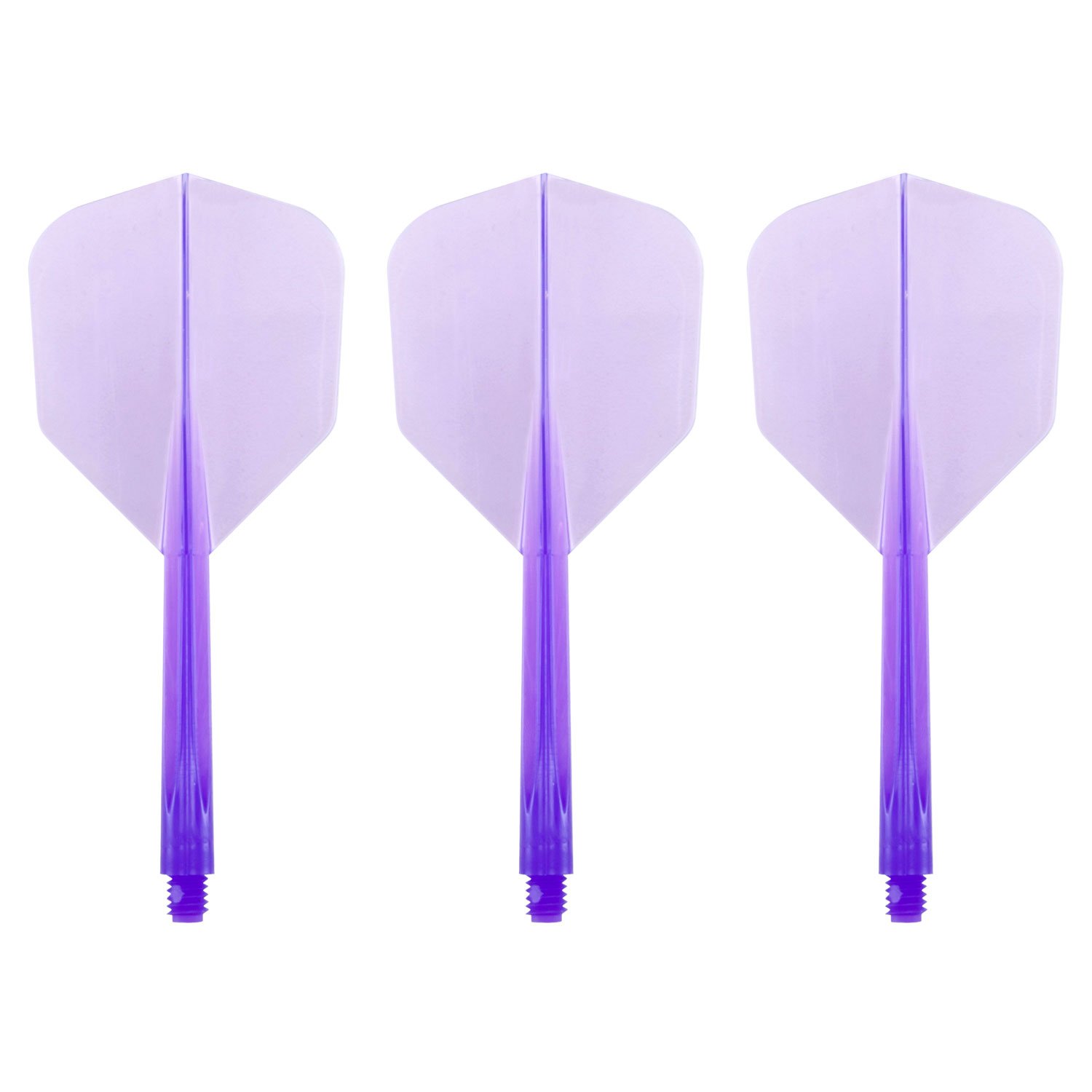 Condor Zero Stress Flight System - Small Clear Purple - Dart Flights Long