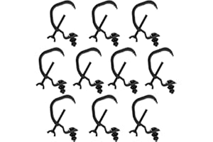 FELEOLIBE 10Pack Heavy Duty Stage Light Clamp Hook,45 Lb Load Capacity Aluminum Alloy Truss C-Clamp,Fit 25-55mm OD Tube for DJ Lighting Projector Par Lights Spot Lights，Black