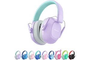 iClever Noise Cancelling Headphones for Kids, SNR 29dB Safety Noise Reduction Ear Muffs for Autism Sensory &Concentration Aid