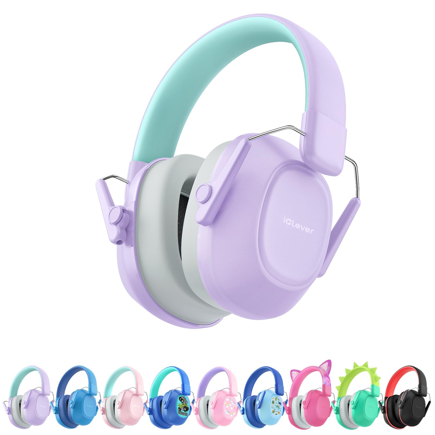 Photo 1 of iClever Noise Cancelling Headphones for Kids Adults, SNR 29dB Safety Noise Reduction Ear Muffs for Autism Sensory &Concentration Aid, Ear Hearing Protection for Fireworks/Event/Monster Truck/Concert