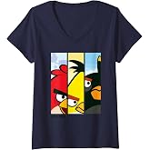 Women's Angry Birds Flock V-Neck T-Shirt