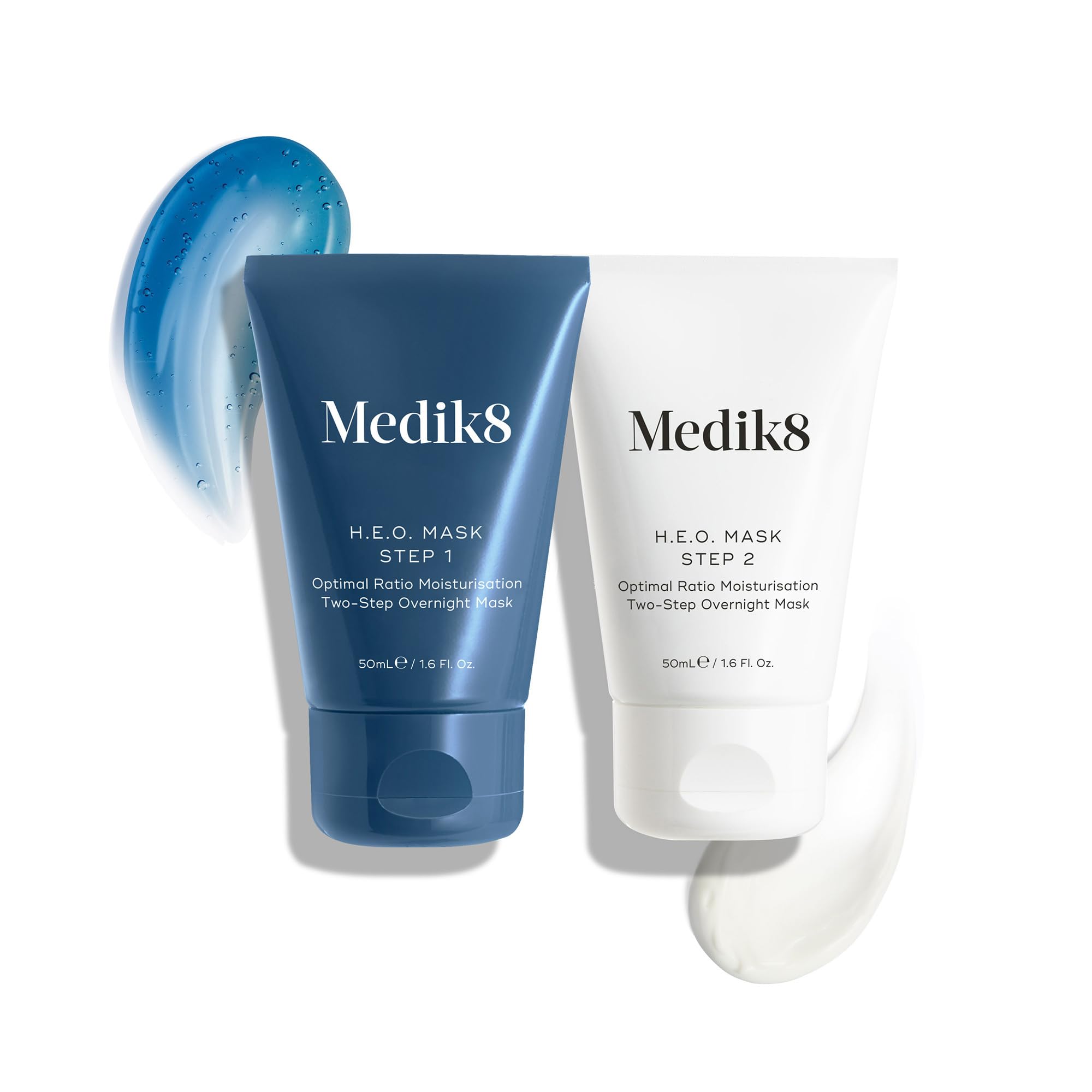 Medik8 H.E.O Mask - Optimal Ratio Moisturisation Two-Step Overnight Hydrating Face Mask - 2 x 50ml