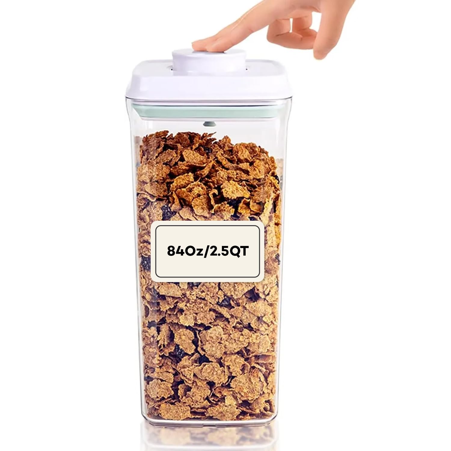 iChewie - BopTop (1pc) Airtight Food Storage Container – Mechanical Silicone Seal Canister - BPA-Free - 2500ml