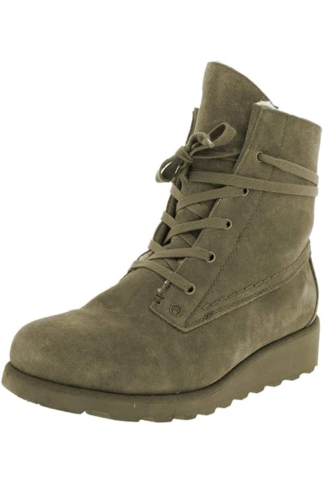 BEARPAW Womens Krista Olive Green Suede 