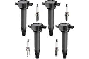 HCHENUP Set of 4 Ignition Coils UF557 & Spark Plugs 4503 Compatible with Jeep Patriot Compass For Dodge Avenger Caliber Journey For Chrysler 200 Sebring 200 2007-2016 Coil Packs 1.8L 2.0L 2.4L L4