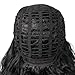Rosa Star Short Wavy Black Wig, Short Black Bob Wigs for Women, Wavy Bob Wig Synthetic Natural Looking Heat Resistant Fiber Wigs