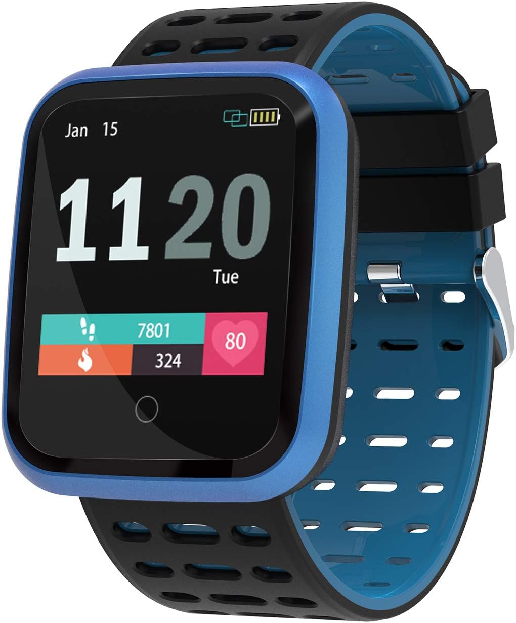 moreFit Fitness Tracker Smart Watch, IP68 Waterproof Fitness Watch Activity Tracker with Heart Rate Monitor, Wearable Smart Bracelet Sleep Monitor Step Counter Watch for Men Women