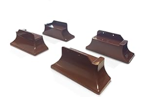 Stander Recliner Risers, Non-Slip Chair Lifters for Adults, Seniors, and Elderly, Low Profile Seat Raiser for Sitting and Standing Assistance, Compatible with Wooden Base Recliners, Set of 4, Brown