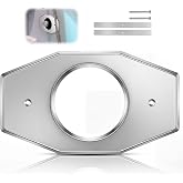 Tandefio 1 Set One Hole Remodel Plate Compatible with Moen Renovation Shower Cover Plate Compatible with Delta Tub Valve for 2 Handle or 3 Handle Shower Updates (13" X 7.5",Polished Chrome)